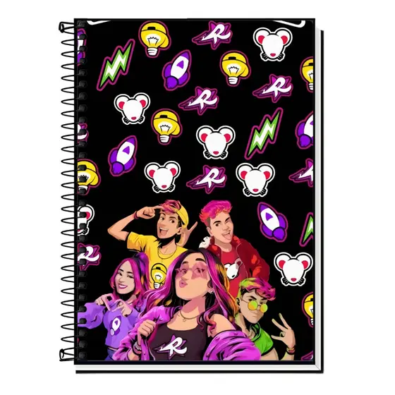 Caderno Capa Adesiva Influencer Emily Vick Dura | Espiral Reforçado 1, Estilo Fashion e Criativo