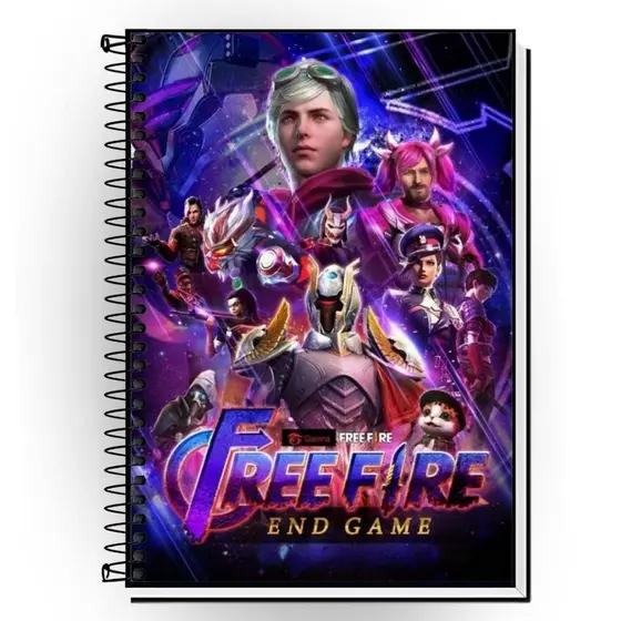 Capa Adesiva Caderno Free Fire | Battle Royale Edition | Capa Dura Resistente | 01 ate 20 materias | Linha Escolar