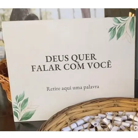 Plaquinha Decoração Mesa de Casamento Deus Quer Falar Com Você MDF