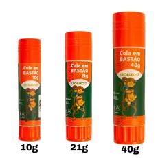 Cola em Bastão Escolar 10g  21g e 40g  Escritório Artesanato Leo&Leo