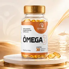 Ômega 3 1350mg 30 Cápsulas EPA DHA Coração Memória Foco Sarina Labs