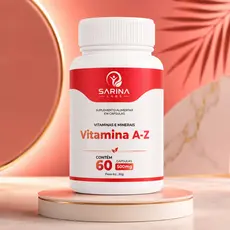 Vitamina A-Z Multivitamínico Polivitamínico 60 Cápsulas 500mg Suplemento Imunidade Energia Sarina Labs