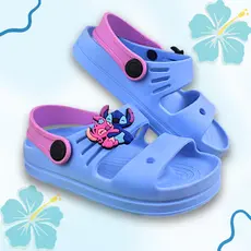 Sandália Papete Infantil Menina Leve Confortável Antiderrapante Personagem Azul Promoção Crianças