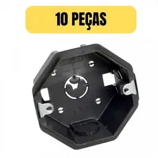 Kit 10 Caixas de Luz Embutir 3x3 PVC para Alvenaria Cemar Instalação Elétrica