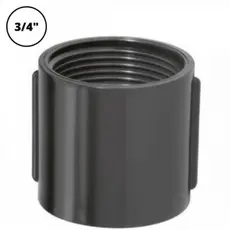 Kit 10 Luvas PVC Rosca 3/4 Antichama para Eletroduto Preta Instalação Elétrica