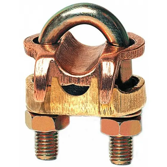 Conector GTDU para Aterramento Haste Duplo 5/8" Fixação de Cabos e Hastes
