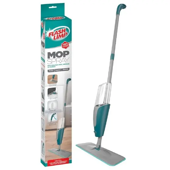 Mop Spray FlashLimp Rodo Limpeza Rápida com Reservatório Top Mop
