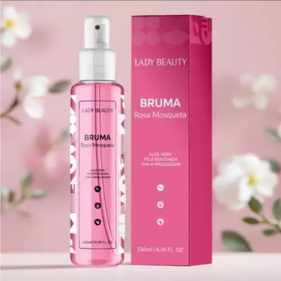 Bruma Fixadora Lady Beauty Rosa Mosqueta | Matte com Colágeno 130ml