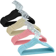 Cabide de Veludo Infantil 50 Unidades bebe ultrafino luxo