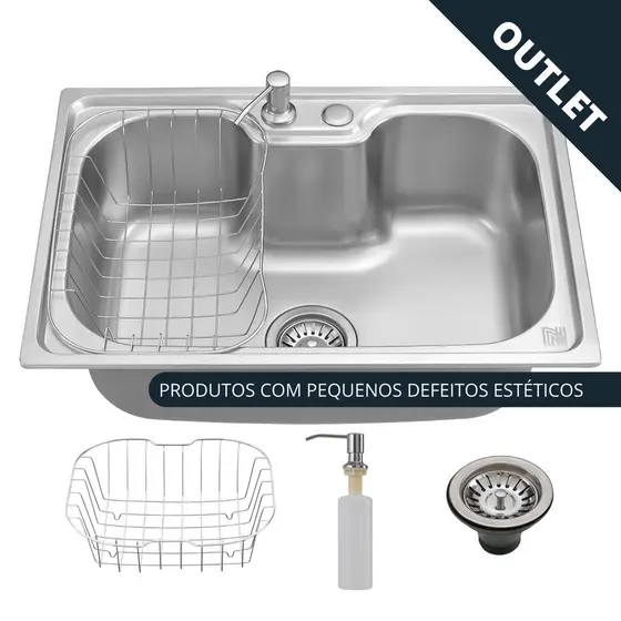 Cuba Cozinha Gourmet Inox C/ Acessórios - Pequenos Defeitos