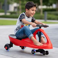 Carrinho Infantil  Rolimã  Led  Roda Triciclo Rosa, Azul ou Vemelho