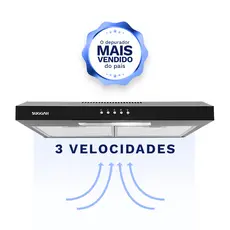 Depurador de Ar Slim 60cm Preto DPS162PT Suggar 220V