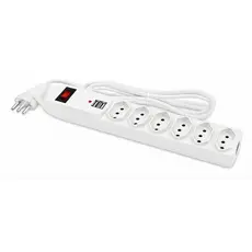 Filtro de Linha com 06 Tomadas e 02 USB Bivolt de 5 Metros Kapbom SL7609