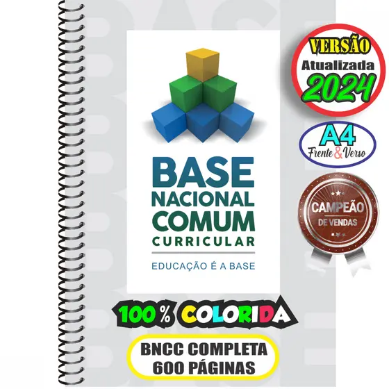 Base Nacional Comum Curricular  BNCC Atualizada  600 Páginas Coloridas  Frente e Verso  Encadernada