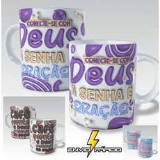 Caneca de Porcelana Personalizada Frases Cristãs 3D, Caneca Personalizada de Deus, Xícara de Porcelana Evangélica