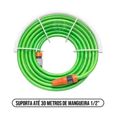 Suporte Mangueira Borracha de Jardim Enrolar Fixo Parede Tubo Reforçado Com Parafusos e Buchas