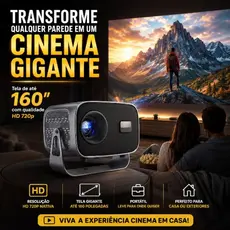 Projetor Portátil HD 720p Nativo BM-F1175 Mini Cinema em Casa HDMI USB Tela 160 Polegadas