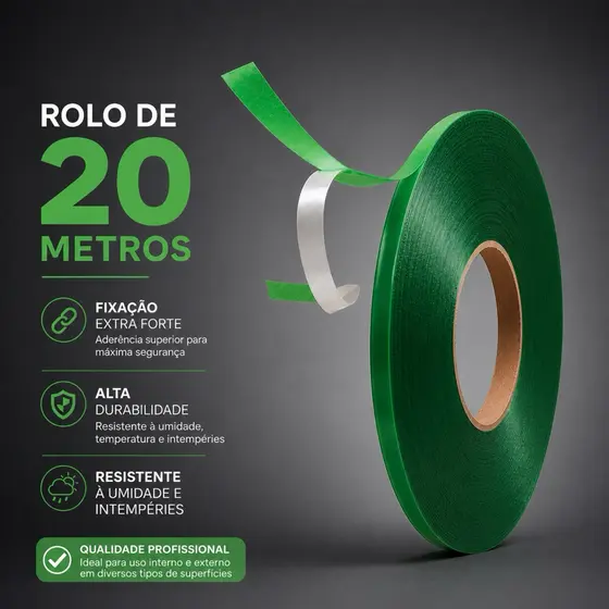 Fita Dupla Face Extra Forte  5mm X 20M Pronta Entrega