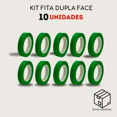 Kit 10 Rolos Fita Dupla Face 2M - Dupla Face Para Parede - Fita Adesiva  Extra Forte Transparente