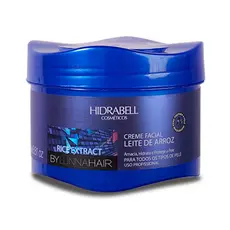 Facial Leite de Arroz 250g Hidrabell - Hidratante Facial e Pré Maquiagem (Efeito Primer)