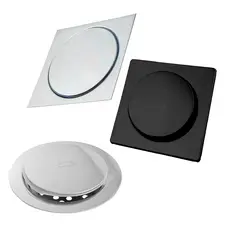 Ralo Inteligente 9.5x9.5 / 15x15 Cm Inox Banheiro Lavabo Veda Cheiro