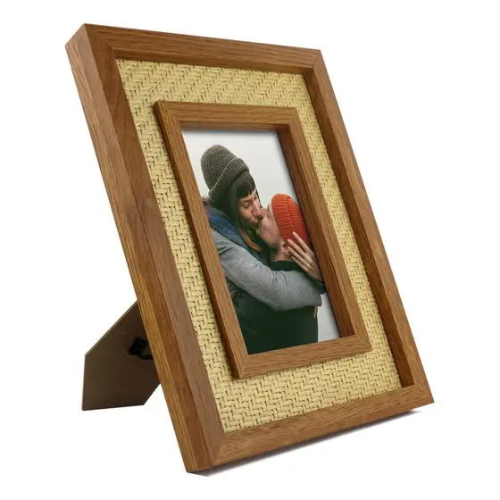 Porta Retrato Foto 10x15 MDF Rattan