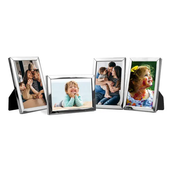 Kit 4 Porta Retratos Foto 10x15 Prata