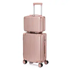 Conjunto Mala De Viagem 10KG E Frasqueira Cadeado TSA Roda Dupla 360° ATP93-2