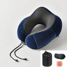 Kit Viagem Travesseiro Espuma Viscoelástica E Máscara Tapa Olho E Protetor Auricular ATP43