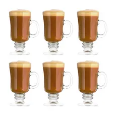 Jogo 3 ou 6 Peças Canecas Capuccino Nespresso  Em Vidro Irish Coffee 130ml