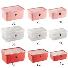Kit 3 Potes Porta Mantimentos Retangular Multiuso Plástico - UZ Promoção Shopee