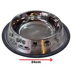 Comedouro The Pets Inox Anti Derrapante para Cães 24cm