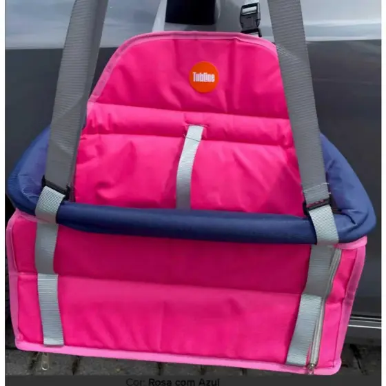 Assento De Carro Tubline Rosa Para Pets Pequenos 10kg