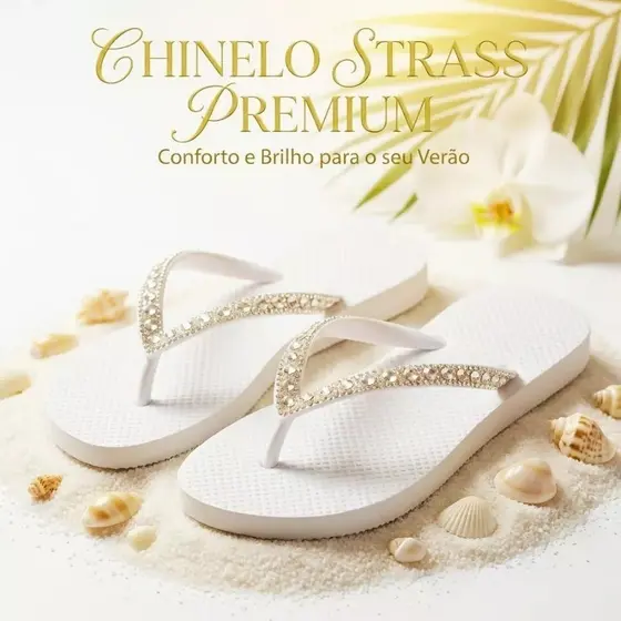 Chinelo Slim Feminino com Brilho  Leve Elegante e Antiderrapante Envio Imediato Promoção Hoje