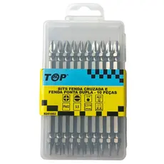 Bits Ponteira Dupla Philips Ph2 X Fenda 5,5mm 100mm - 10pc Top Feeling - imantada e cromada