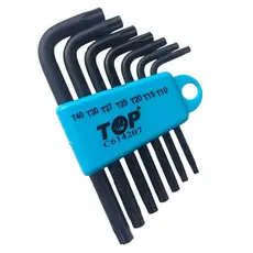 Jogo de Chaves Torx Tipo L Torque curto – 7 Peças T10 a T40 (Aço S2) FL Feeling