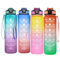 Garrafa de água esportiva motivacional 1000L