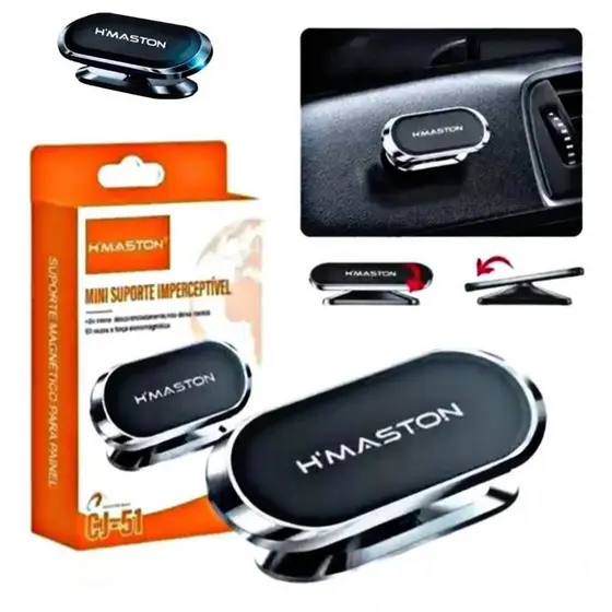 H'maston CJ-51 Suporte Veicular Magnético Para Carro Celular Universal 360°
