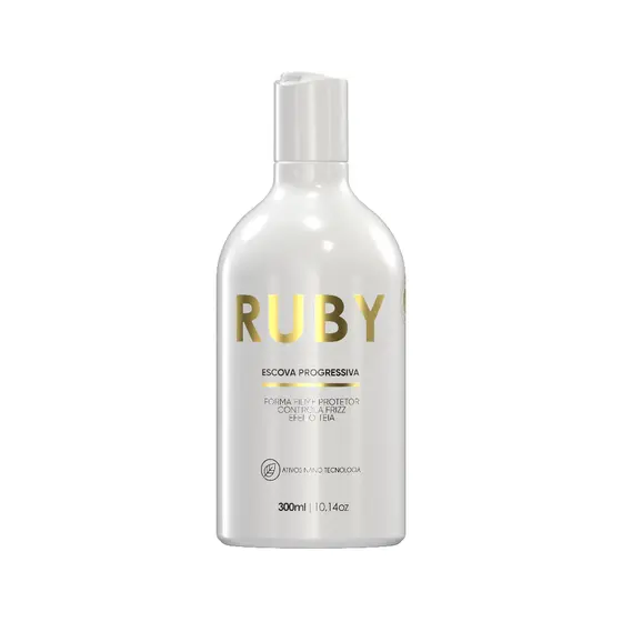 Escova Progressiva Ruby 300ml Linha Gold Profissional Sem Formol