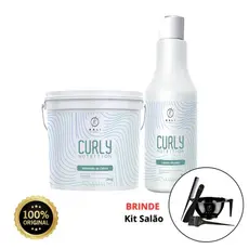 Combo Relaxamento Para Cachos Guanidina 2Kg + Líquido Ativador 1L + Kit Salão