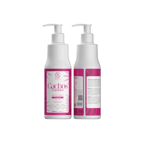 Máscara Gelatina Cachos 500ml com Óleo de Coco Kali Cosmetics
