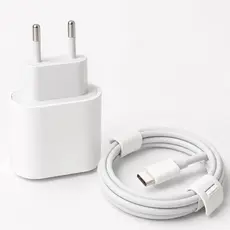 Kit Carregador iPhone 20 W Turbo + Cabo USB-C Potente e Compatível Modelos ISO e Andro Ultra rápido