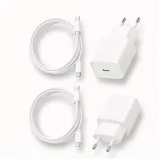 KIT 2 Carregador Turbo iPhone Android WW Kit Completo com Cabo Rápido USB-C