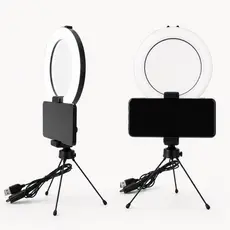 Ring Light Led Mesa Iluminador Pequena Tripé 6 Polegada 16cm Premium