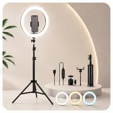 Ring Light Iluminador Polegadas 10com Tripé Profissional Led Selfie para Celular Profission Premium