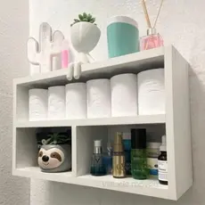 Nicho Organizador Banheiro Cozinha Sala Quarto Com Divisória Mateiral100% MDF Ja Enviamos o nicho Montado