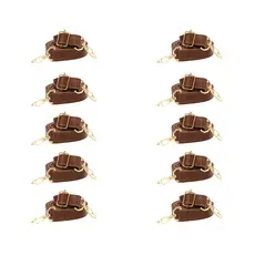 Kit Alças de Bolsas Femininas 10 peças Metal Dourado Sintético Largura 19mm