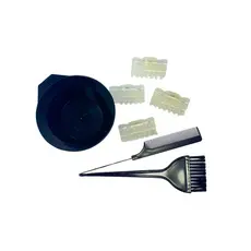 Tintura Pintura de Cabelo – Pincel, Pote, Pente e Prendedores (7 Peças)