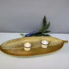Bandeja Decorativa 58 cm x 21 cm em Resina de Madeira - Design Fino e Moderno