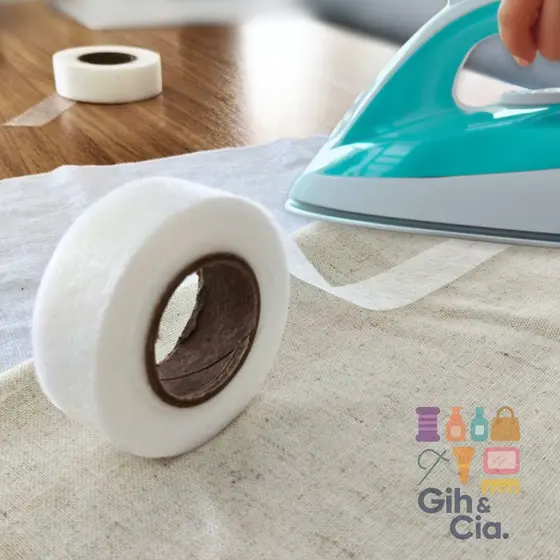 Bainha Mágica Barra Fácil 2.0cm x 20.0m Sem Costura Fita Dupla Face Termocolante